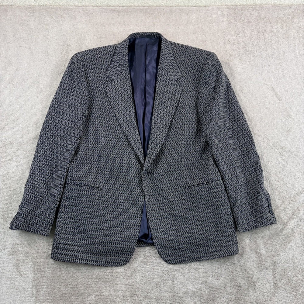 Vintage Jhane Barnes Spoort Coat Blazer Jacket 42R Multi Geometric Wool USA Made